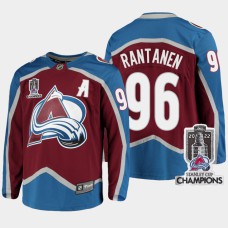 Colorado Avalanche 2022 Stanley Cup Champions Mikko Rantanen Burgundy #96 Jersey Home