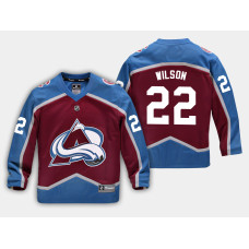 Youth Colorado Avalanche Colin Wilson #22 Replica Player Home Maroon Jersey